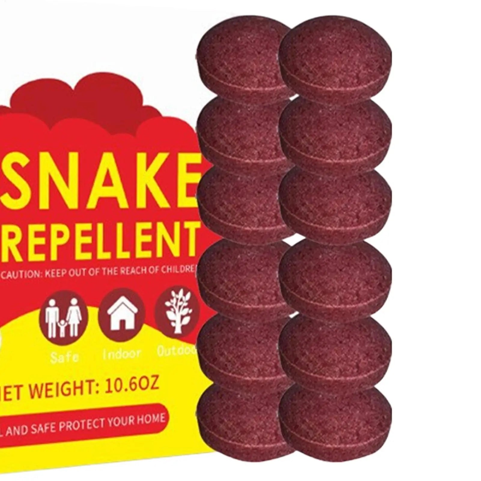 Snake Out Tablets For Outdoors Powerful Long-Lasting Rainproof 12 Piece Yard Get Rid Of Snake Pill For Indoor Outdoor Yard Zpaxo