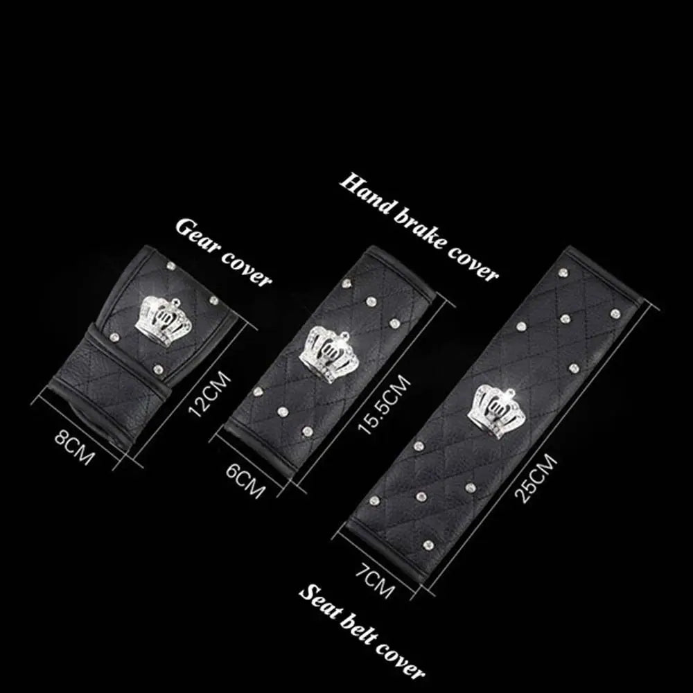 Universal Crown Diamond Car Accessories Crystal Interior Decor Hand Zpaxo