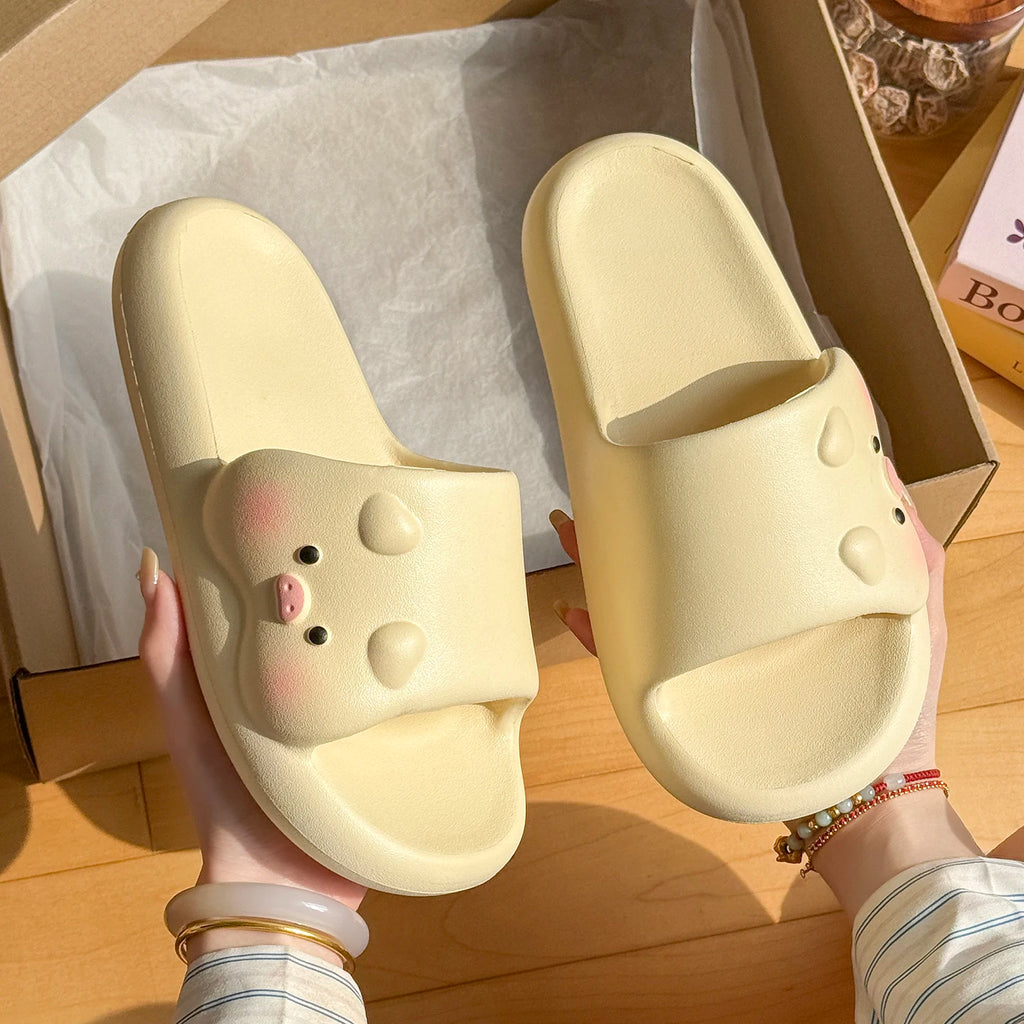 Cute Cartoon Pig Slippers Unisex Men Women Extremely Comfy Cushioned