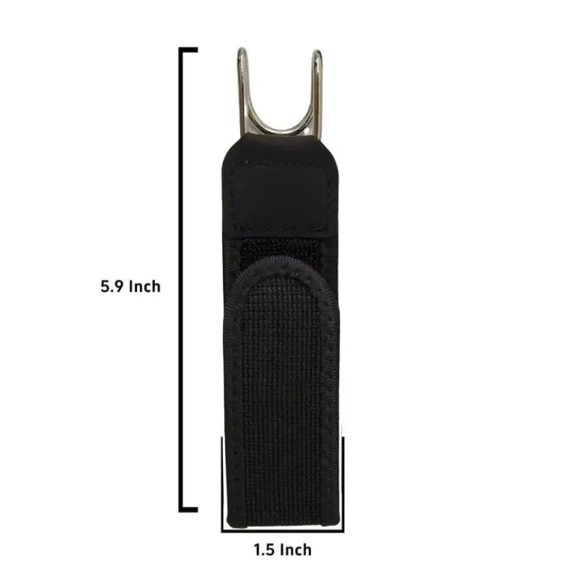 ▶1PCS Black Unisex Adjustable Elastic Buckleless Belt Hook , Metal Hook Invisible Waist Belt Closure for Outdoor Work Zpaxo Black