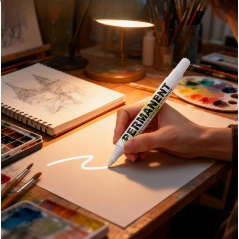 Metal White Marker Pen Alcohol Oily Waterproof Tire Graffiti Pens