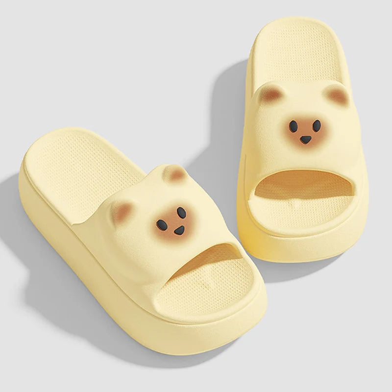 SHAJI Women Candy Colors Cloud Slides Summer Chunky Platform Thick