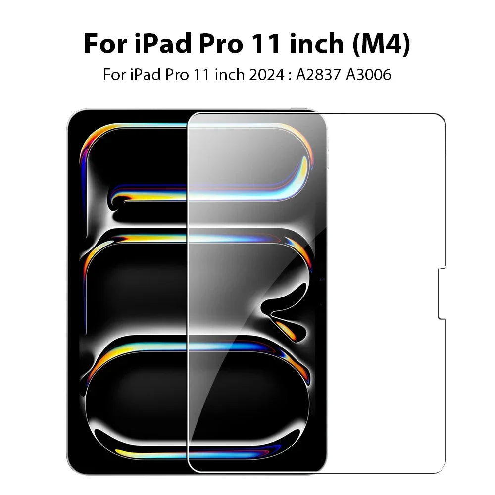 Tempered Glass Screen Protector Ipad 13 12 9 11 6th M4 M2 2024 Air 5 Zpaxo Pro 11 inch 2024