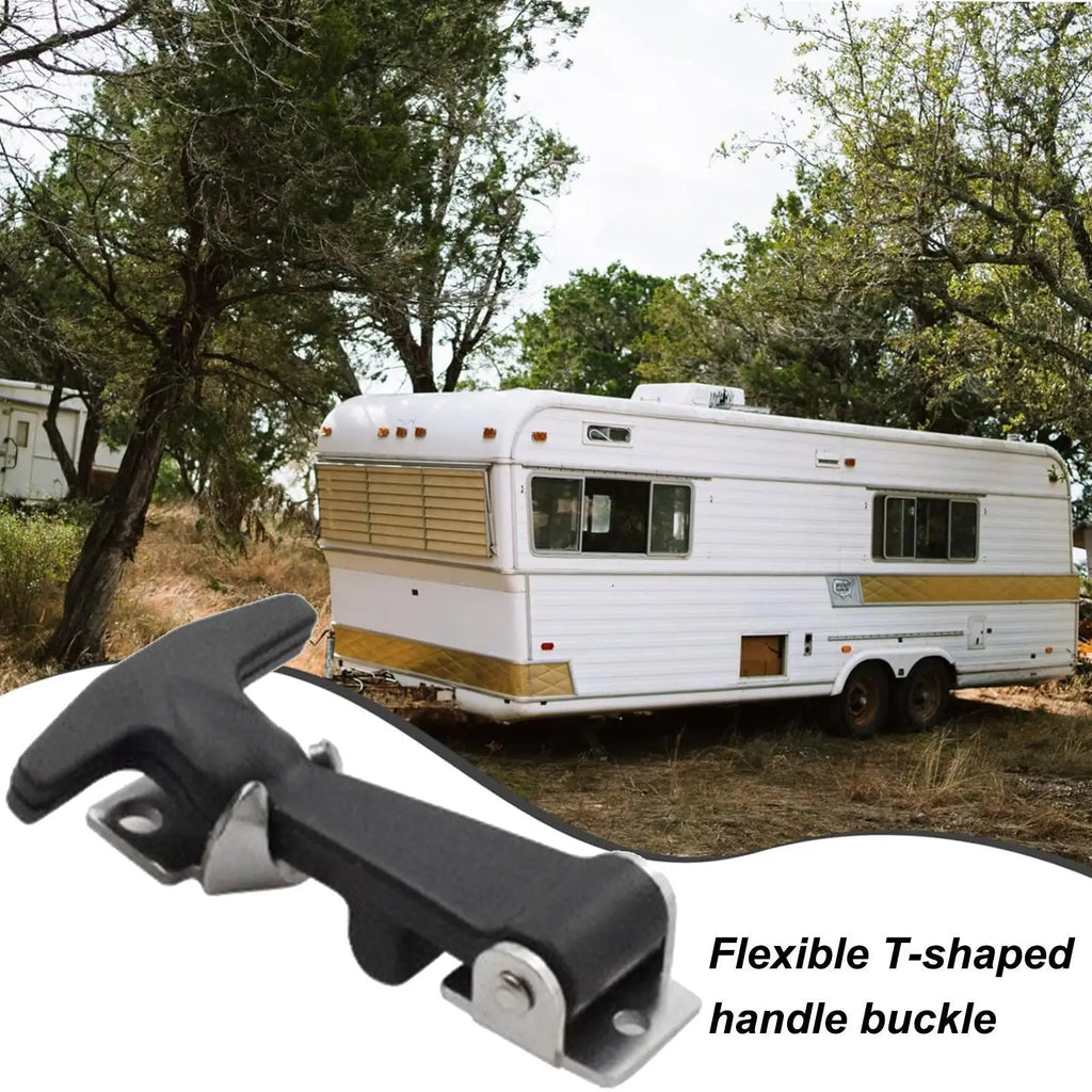 Rubber T Handle Latches Elastic Stainless Steel Hood Catch Flexible