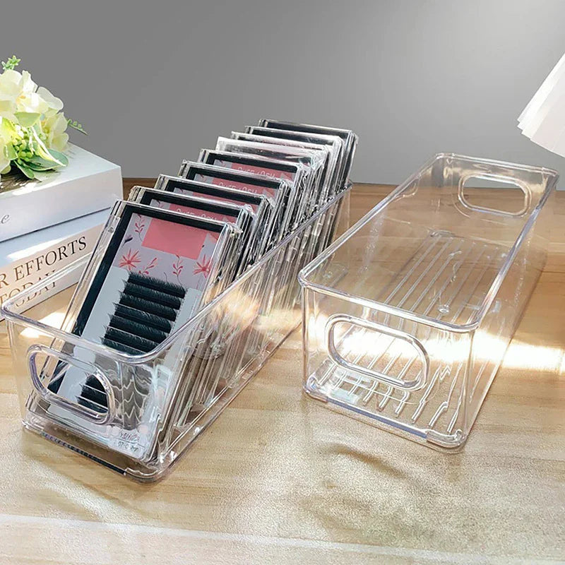 Makeup Organizer False Eyelashes Glue Pallet Holders Transparent Eyelash Storage Box Grafting Eyelashes Extension Zpaxo