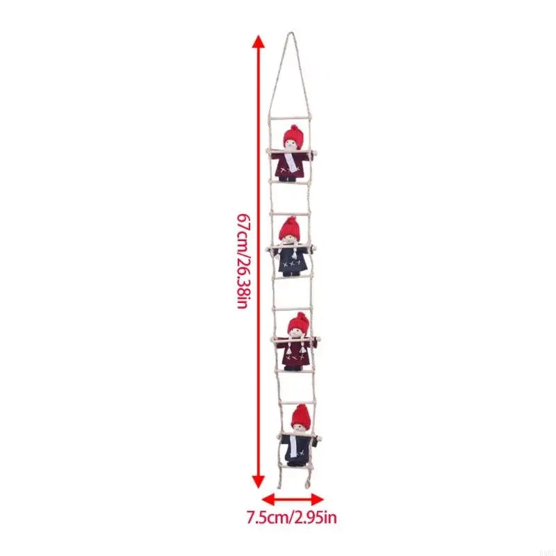 Christmas Elf Climbing Rope Decorations Festival Staircase Hanging