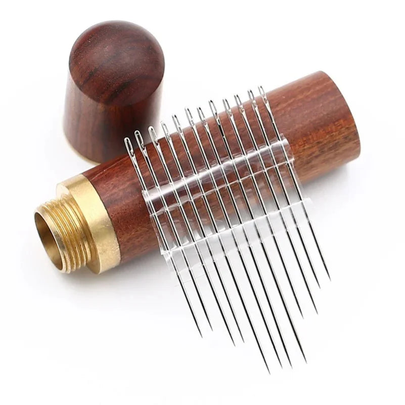 30pcs Blind Sewing Needle Elderly Stainless Steel Quick Automatic Self-Threading Needle Stitching Pins DIY Punch Needle Threader Zpaxo