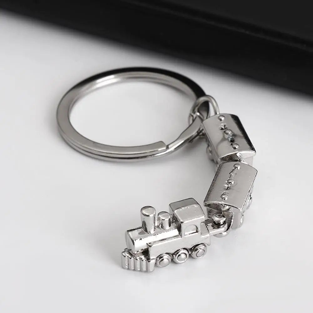 Train Model Mini Train Model Alloy Keychain Metal Movable Joint Movable Joint Train Keyring Alloy Creative Train Model Keychain Zpaxo