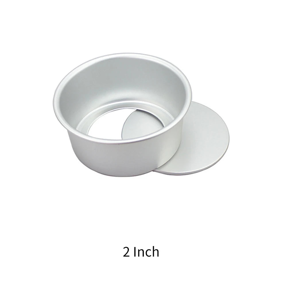 Aluminum Cake Pan 2/4/5/6/7/8Inch Round Non-Stick Cake Mold Anodised Aluminum with Removable Base for Birthday Wedding Party Zpaxo 2 Inch 52039