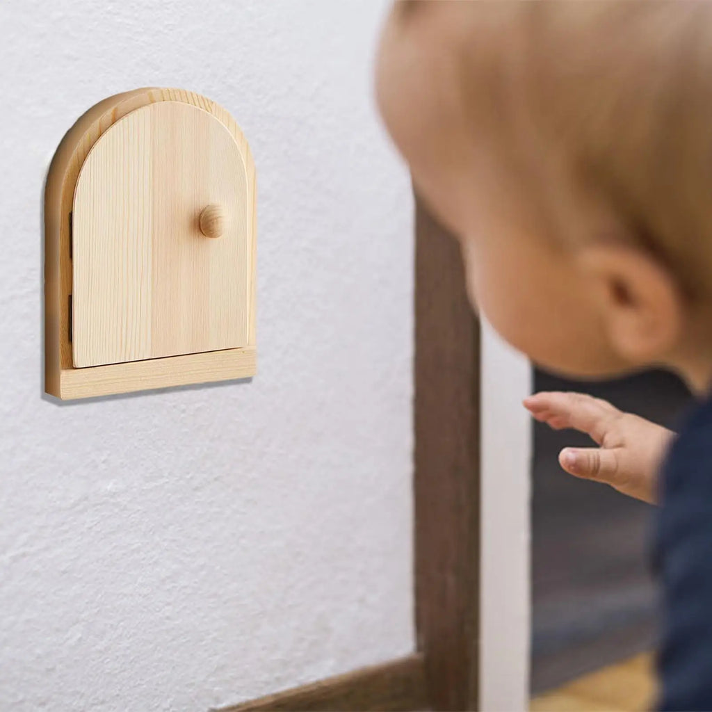 Solid Wood Protective Cover Wall Mounted Outlet Covers Home Socket