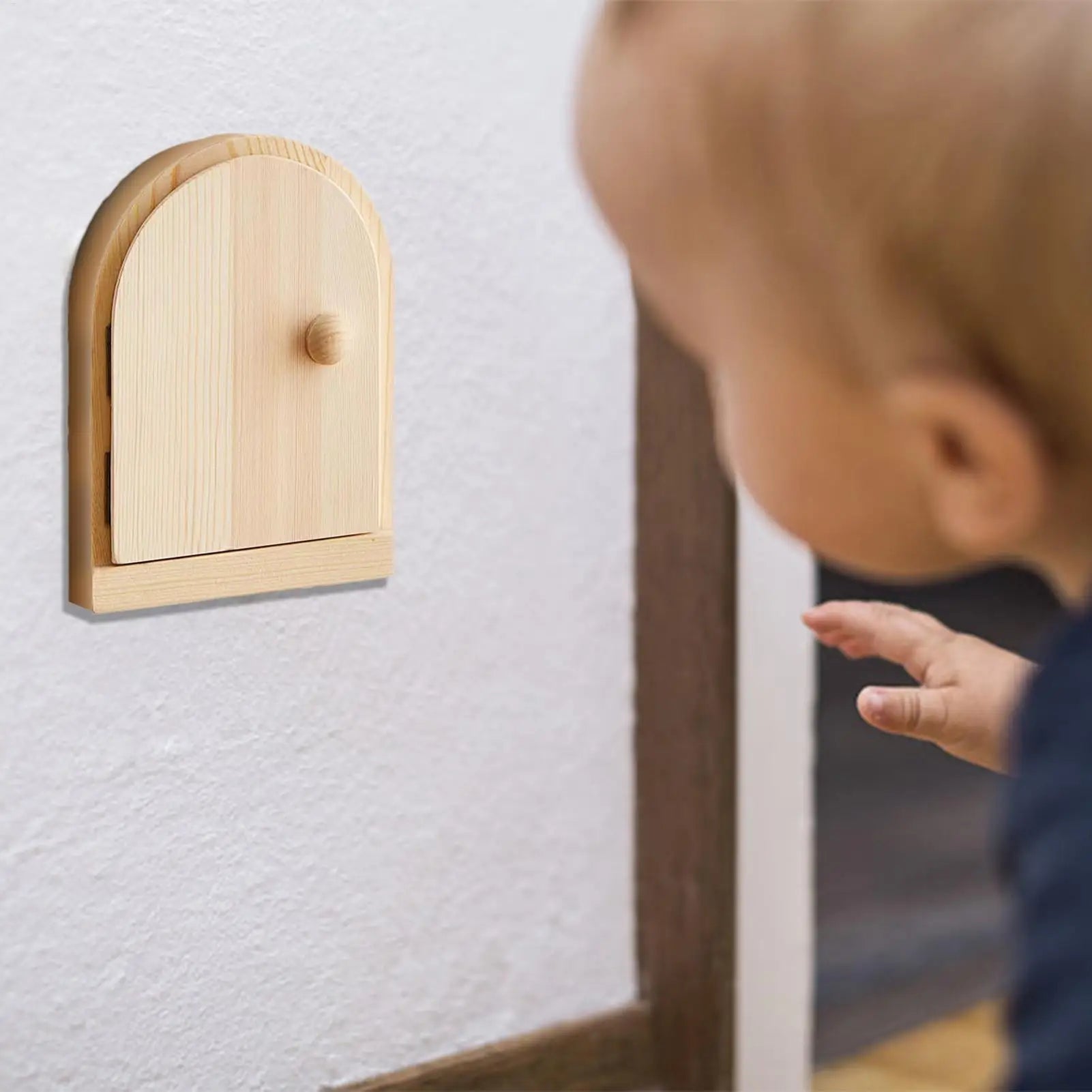 Solid Wood Protective Cover Wall Mounted Outlet Covers Home Socket