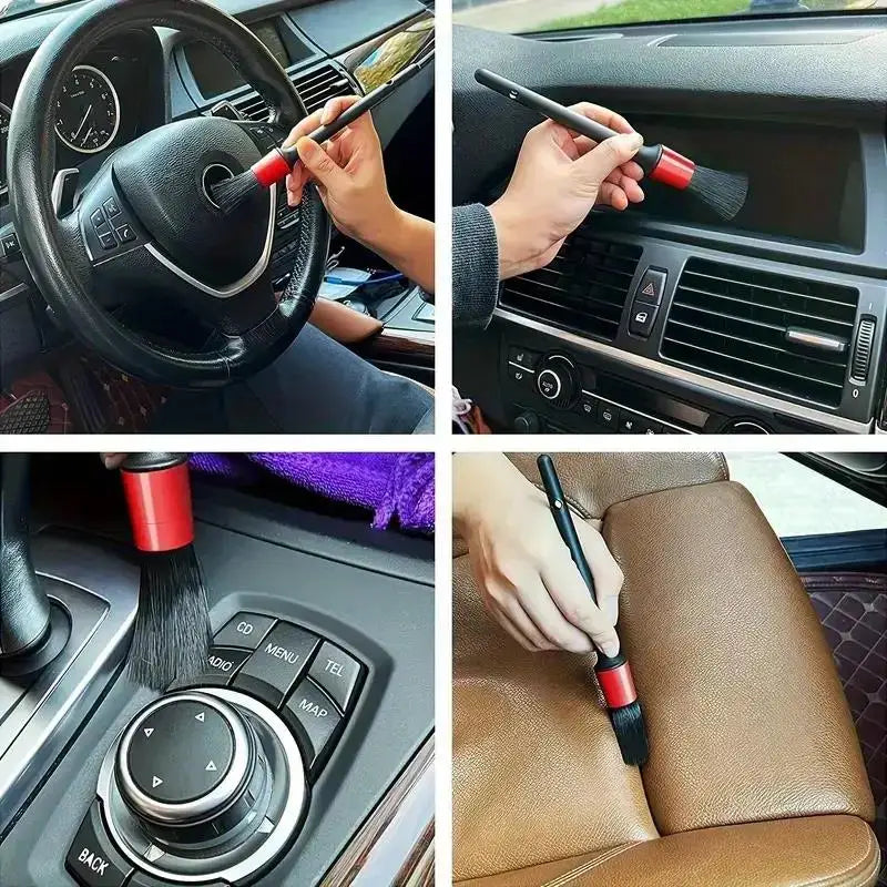 Premium Nylon Car Detailing Brush Kit - Multi-Surface Auto Cleaning Tools for Dashboard, Vents, Wheels Zpaxo