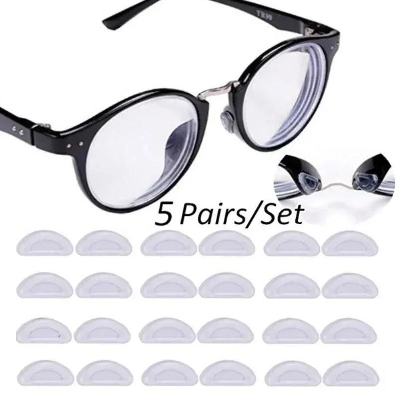 Adhesive Silicone Nose Pads for Glasses – Non-Slip, Clear