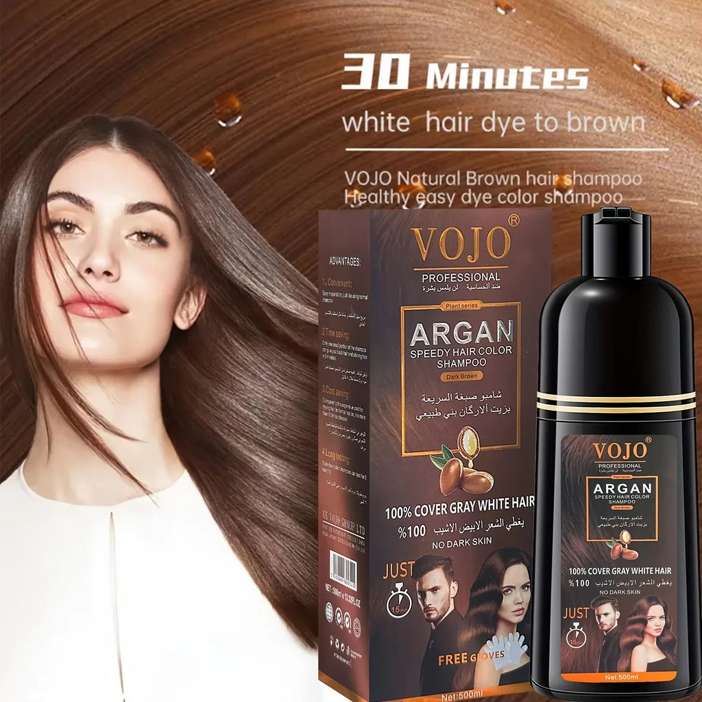 Natural Hair Dye Shampoo-3-in-1 Rapid Hair,Nourishing,Cleansing & Moisturising,Smoothing Black Hair Coloring Shampoo Unisex Zpaxo