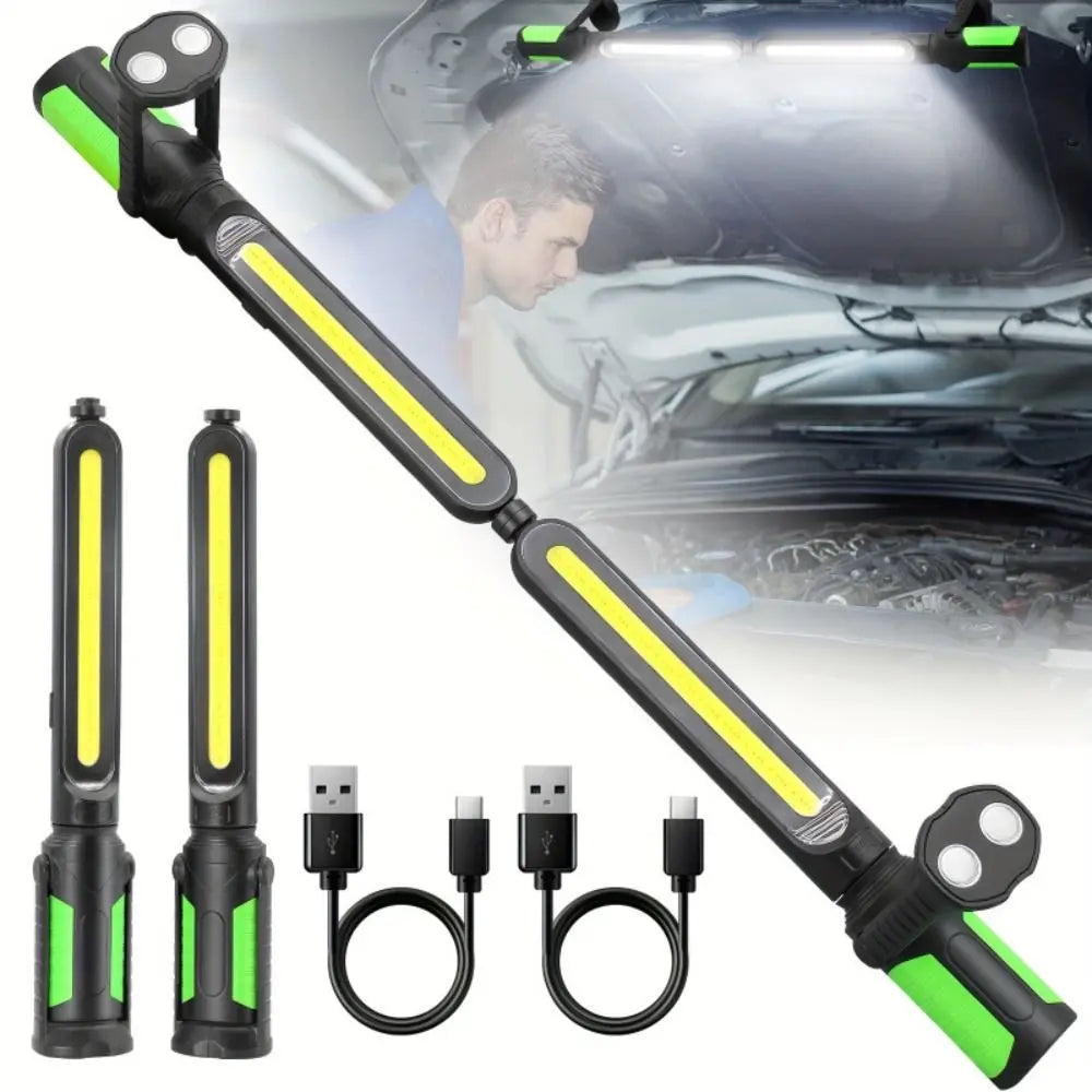 2400LM LED Mechanic Work Light 4400mAh Rechargeable Magnetic Base COB Zpaxo