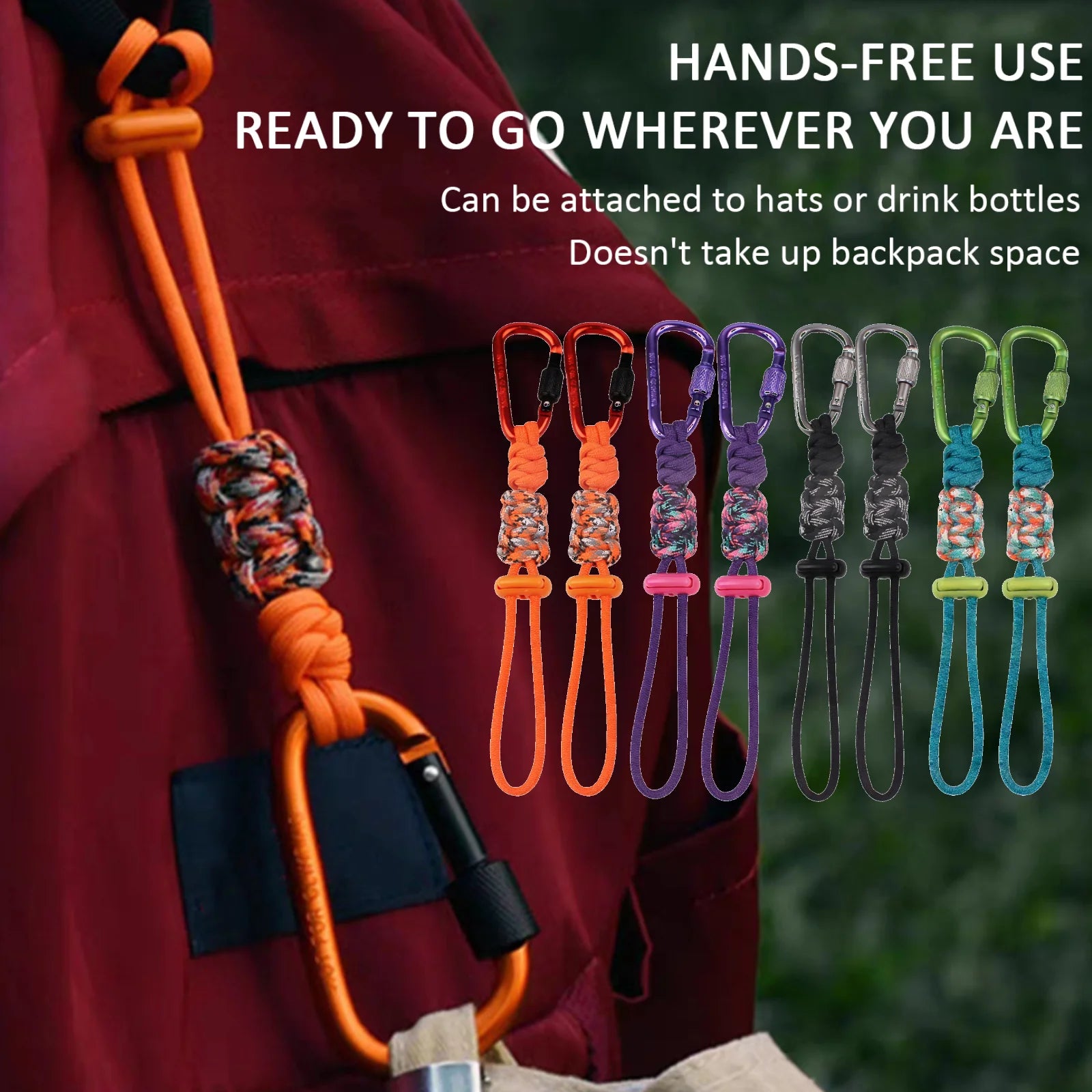 Portable Water Bottle Beverage Lanyard Backpack Key Travel