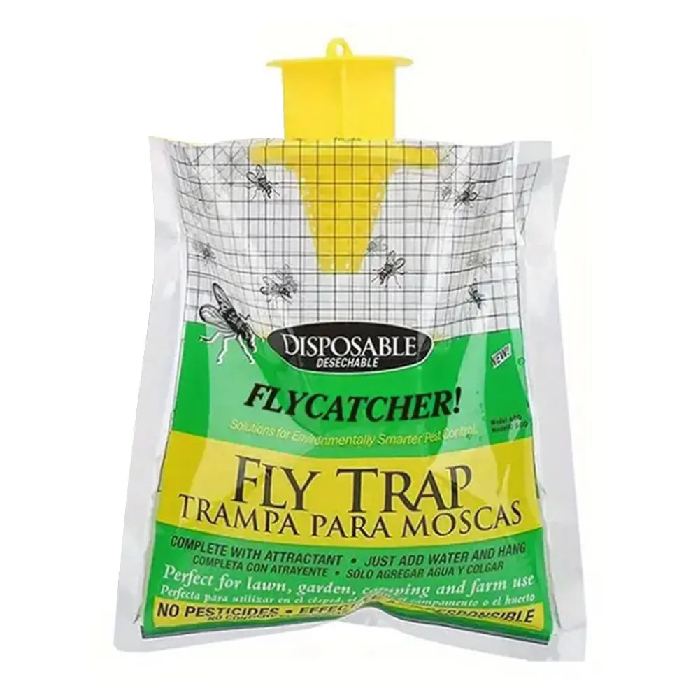 1-10Pcs Hanging Fly Trap Disposable Fly Catcher Bag Mosquito Trap Catcher Fly Wasp Insect Bug Killer Flies Trap for Outdoor Zpaxo 1 PCS