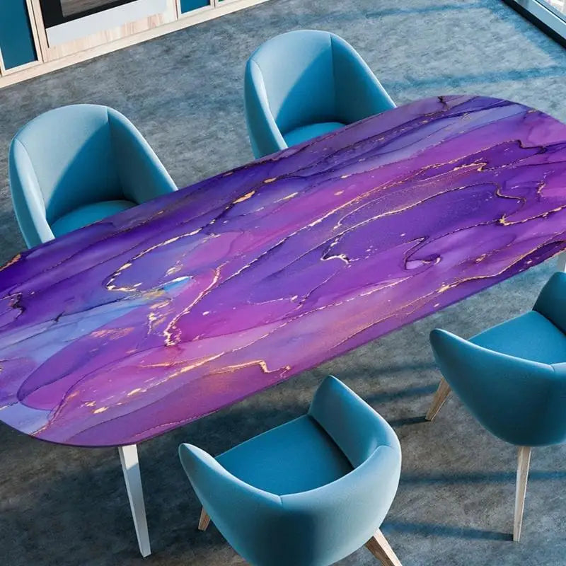 Modern Marble Plan Impermeable Ellipsoidal Tablecloth Permanent