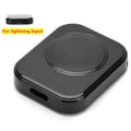 Wireless Charger For Apple Watch Series 9 8 7 SE 6 5 4 Ultra 3 2 1 Type C 8pin Two Interface Portable Magnetic Wireless Charger Zpaxo Black For Lightning