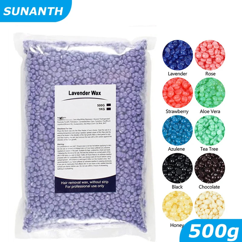 Hard Wax Beans Hair Removal – 500g/300g/50g Unisex Depilatory Wax Beans Zpaxo