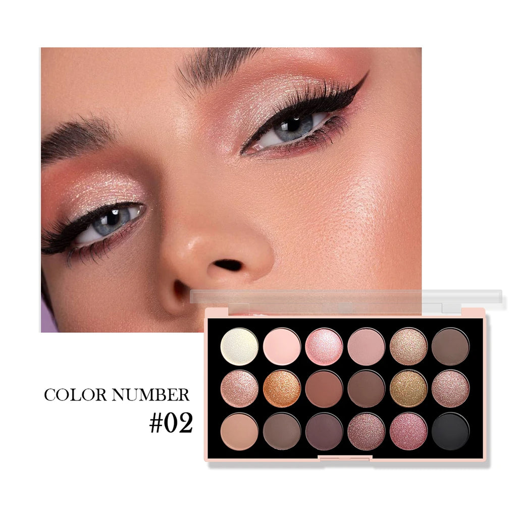 18-color Eyeshadow Palette Earth Tone European American Matte Shimmer Zpaxo