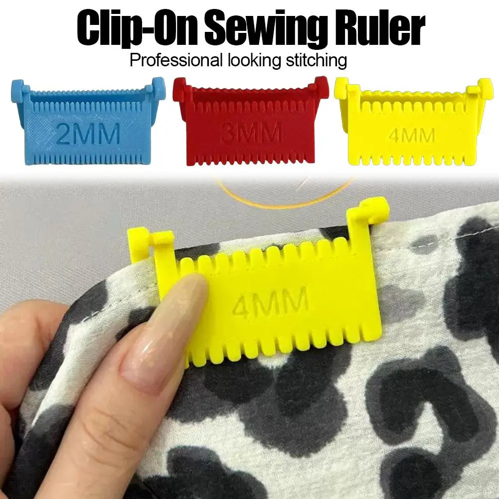Clip-On Needle Gauge Sewing Guide 2/3/4mm | Edge Stitching Tool Sewing Gauge Tool Zpaxo
