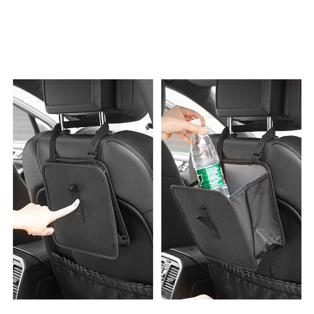 Car Trash Can Folding Portable Multifunctional Seat Back Hanging