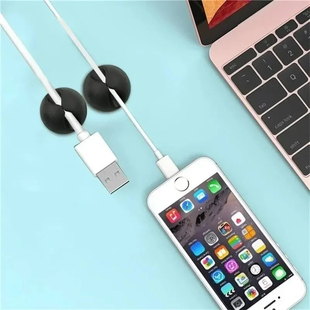 20-Pack Silicone Cable Clips – Wire & Cord Organizer Cable Organizer Clips Zpaxo