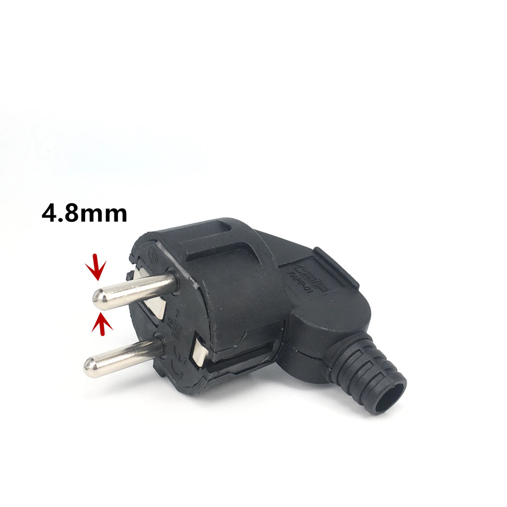 EU Plug Adapter 16A Male Replacement Adapter Outlet Rewireable Schuko Electeic Socket Euro Connector For Power Extension Cable Zpaxo