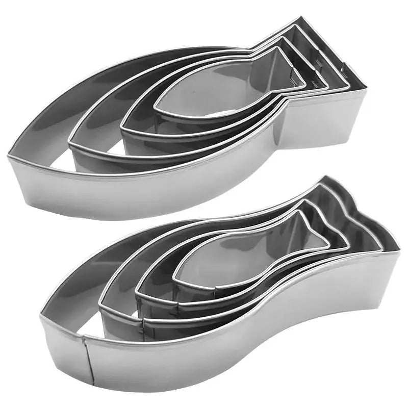 Stainless Steel Cartoon Fish Cookie Cutter Aquatic Animal Molds Cake