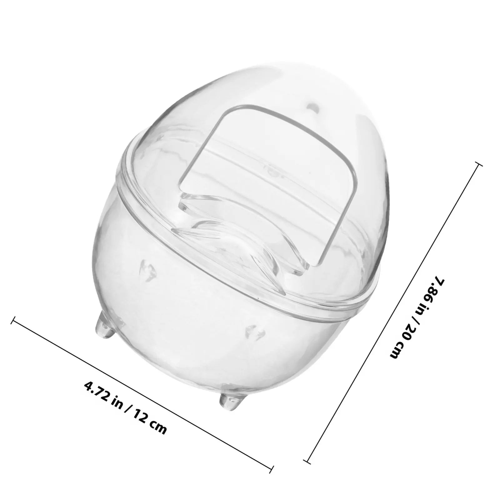 Hamster Sand Bath Container Deepened Design Small Pet Bathroom Box Zpaxo Transparent