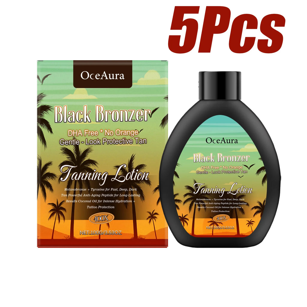 OceAura Coconut Tanning Lotion – Natural Bronze Glow All Skin Tanning Bronzer Lotion Zpaxo 5 x 100g Boxed