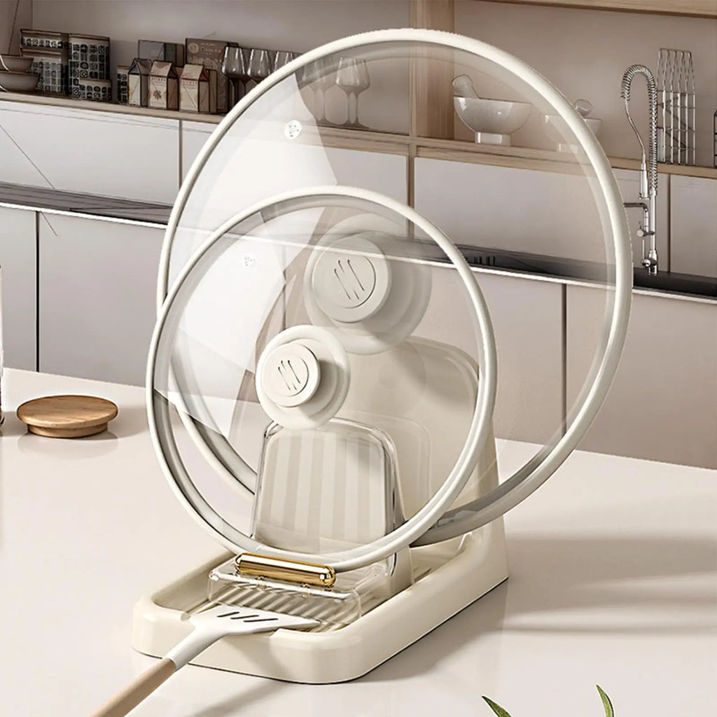 Pot Lid Holder Foldable Nonslip Portable Rack Stand Kitchen Storage