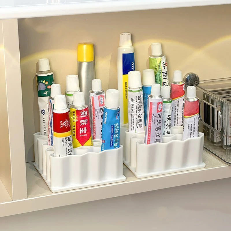 1/2Pcs Ointment Holder Desktop Ointment Stand Silicone Cosmetics Storage Rack Pen Holder Home Compartment Organizer Zpaxo