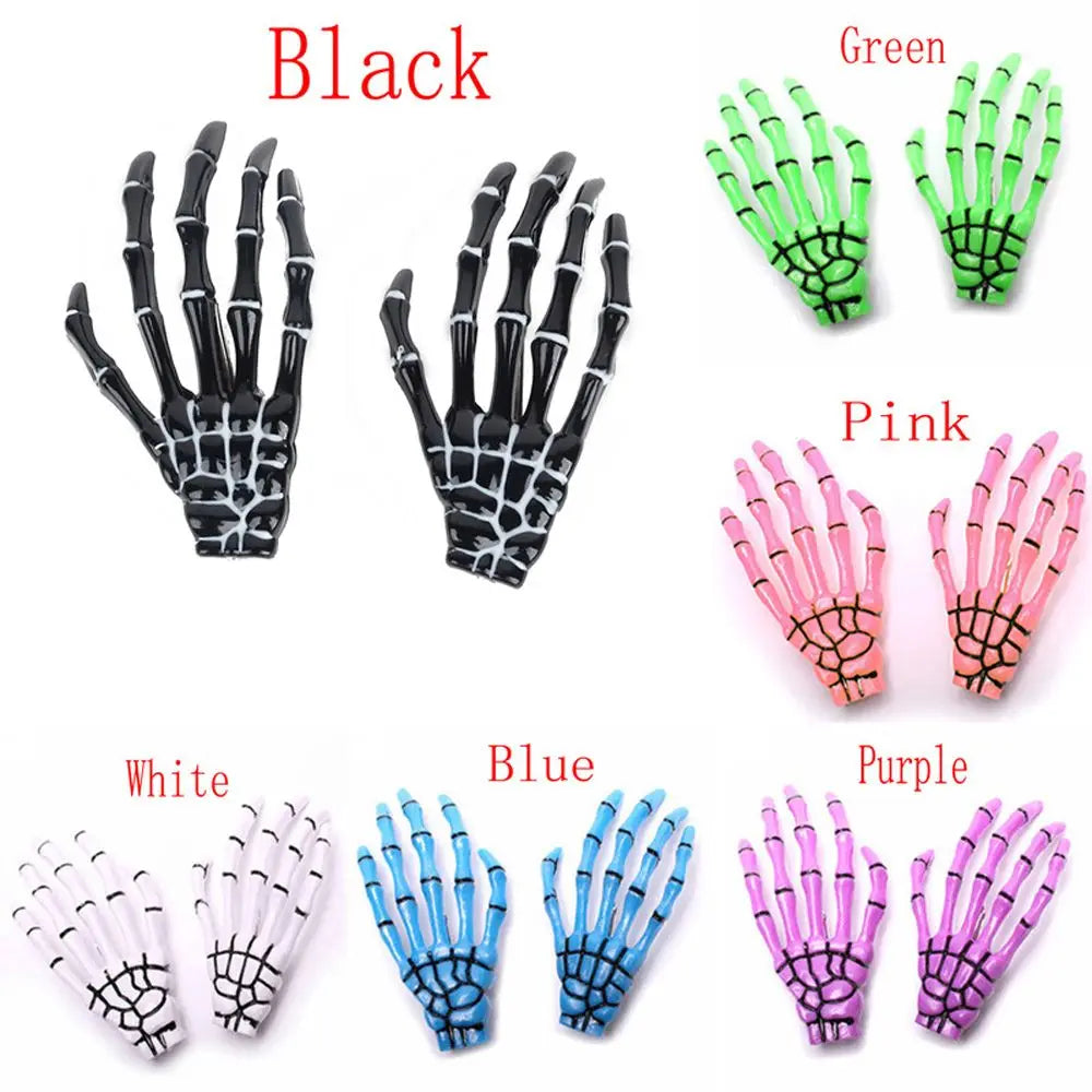 Creative Design Hair Accessories Hand Bone Halloween Clips Claw Zpaxo