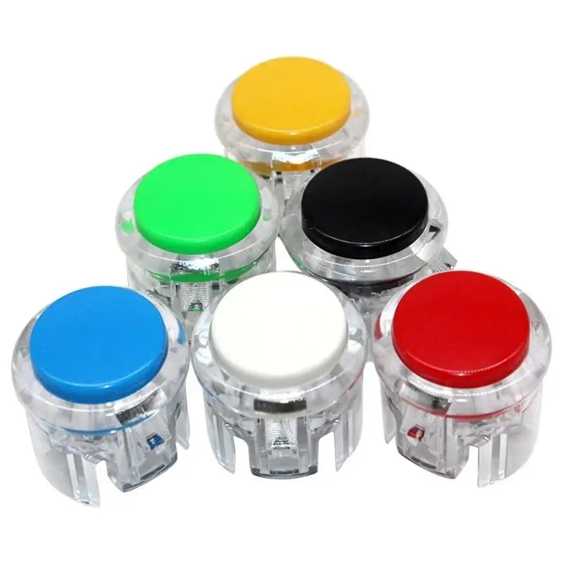 652F Colors Arcade Game Push Button Transparent Crystal Zpaxo 30mm CN