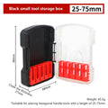 Drill Bit Storage Case Portable 6.35mm Hex Drill Bit Case 5 Sizes Water Resistant PVC Detachable Holder Hangable Storage Zpaxo A1