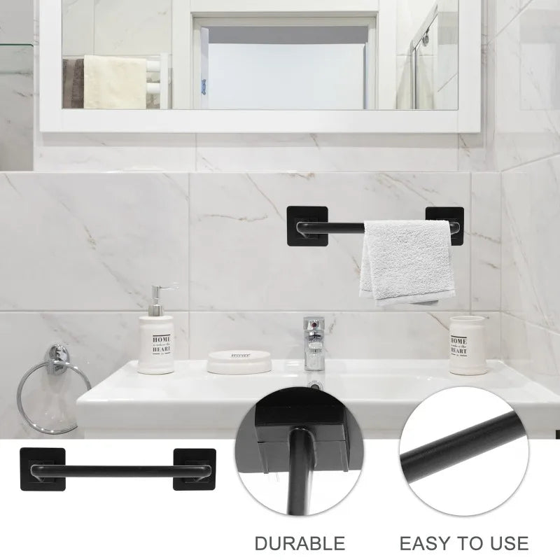 Towel Rack Bathroom Wall Shower Caddy Without Drilling Organizers Storage for Bathroom Wall Mounted Heavy Hand Towel Holder Zpaxo