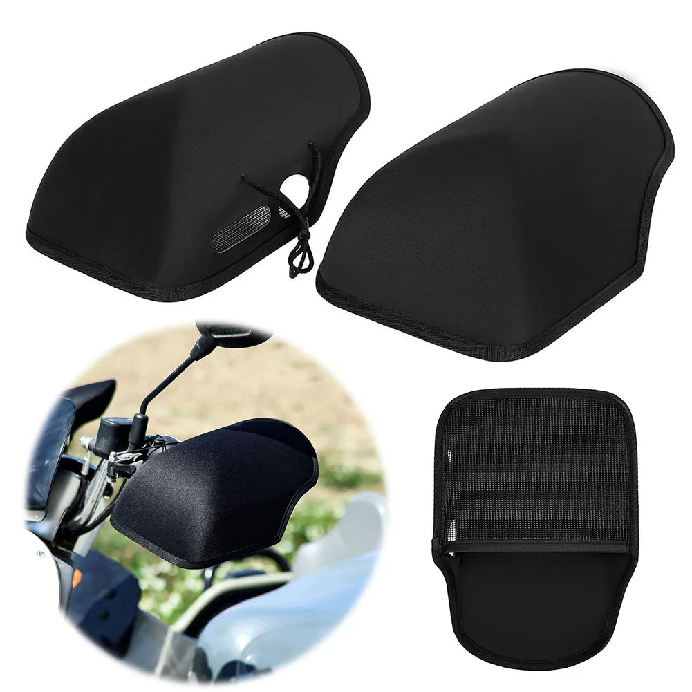 1 Pair Motorcycle Grip Handlebar Muffs Windproof Sun Protection Breathable Handguards Motorbike Handle Cover Gloves Zpaxo