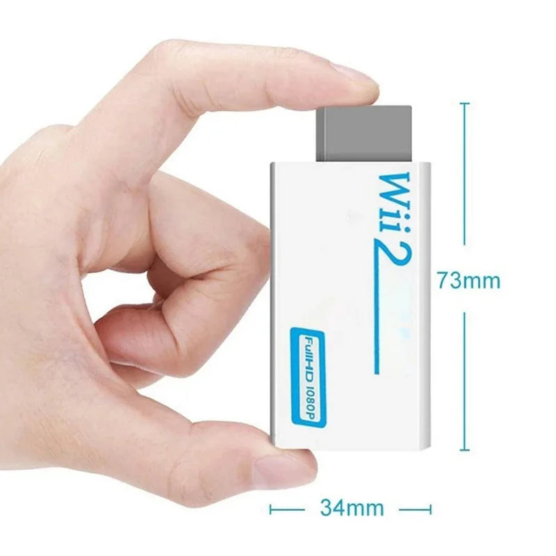 Full HD HDMI-Compatible Adapter Wii Console Converter Jack Audio Zpaxo