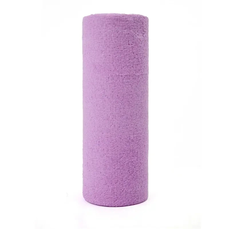 Reusable Microfiber Cleaning Cloth Roll – Paper Towel Replacement Reusable Cleaning Cloths Zpaxo Purple 50pcs