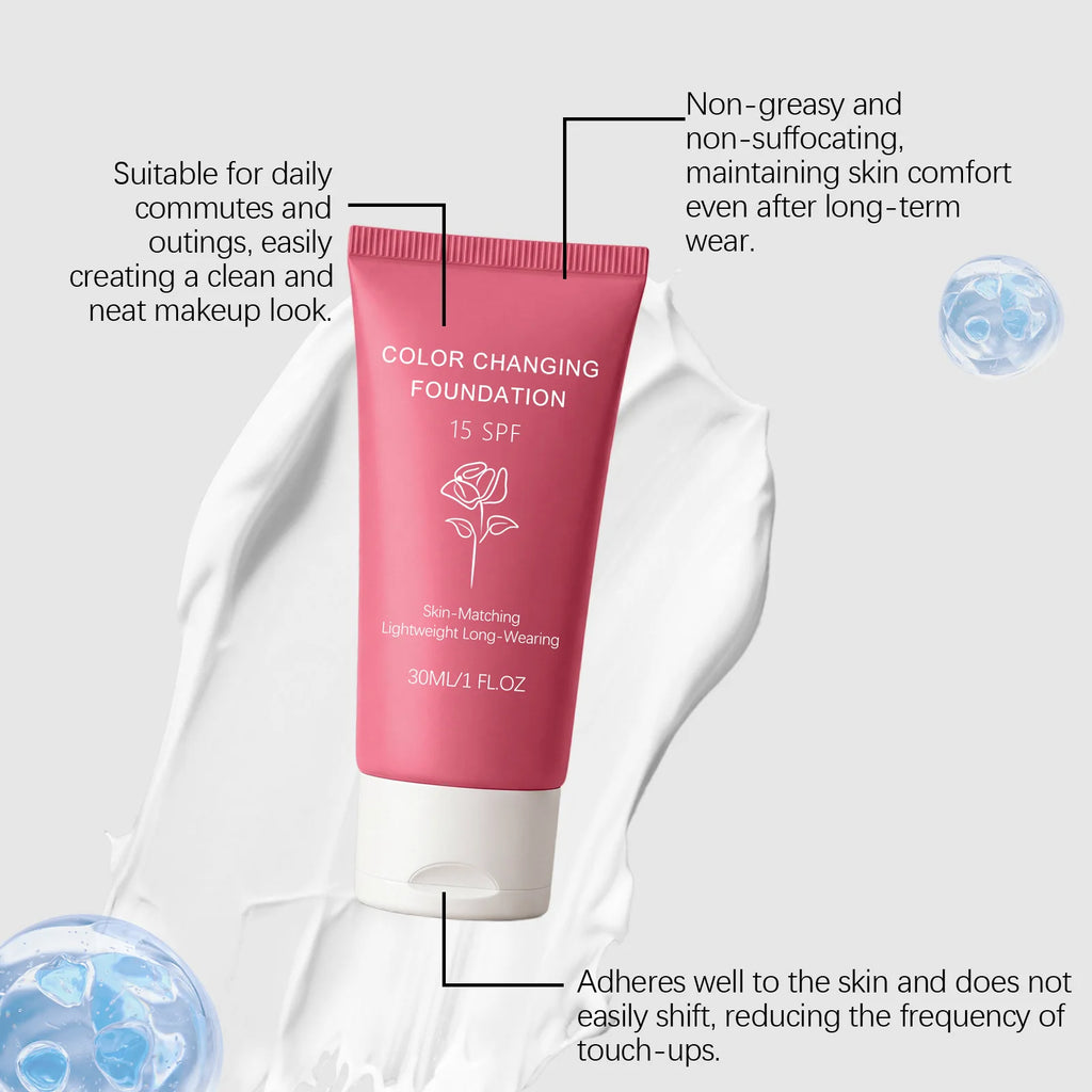 Color Changing Foundation Lotion SPF 15 | Hydrating Natural Coverage Foundation Lotion Zpaxo