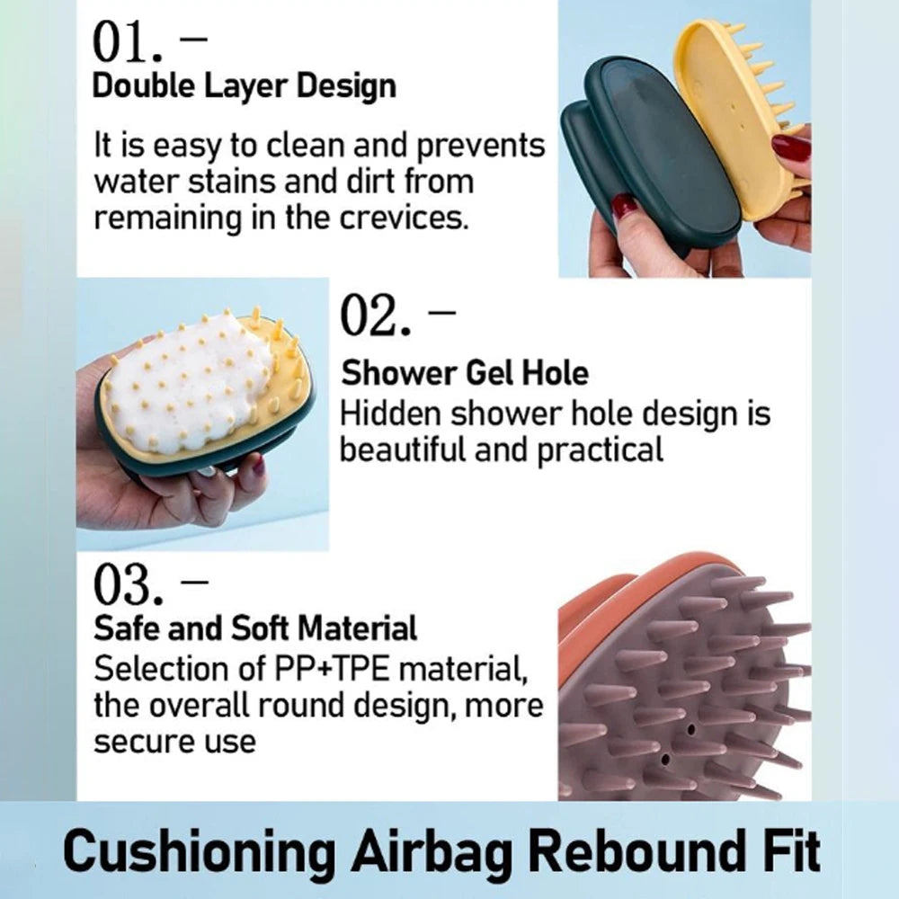 Gifts Comb Head Silicone Hair Washing Brush Easy To Clean Scalp Scratcher Massage Brush High Quality Washing Hair Tool Zpaxo