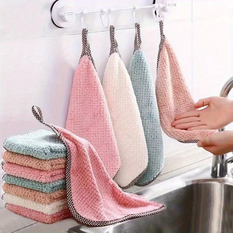 Thickened Towels Soft Absorbent Reusable Kitchen Bathroom Car Window