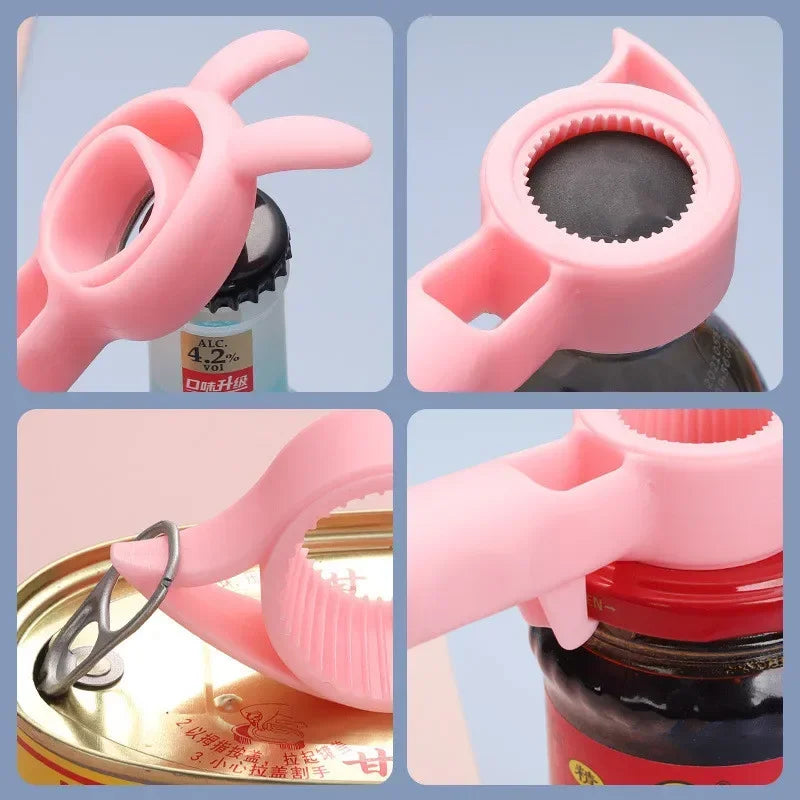 1 Beer Opener Multi-functional Beverage Jar Can Bottle Plastic Zpaxo