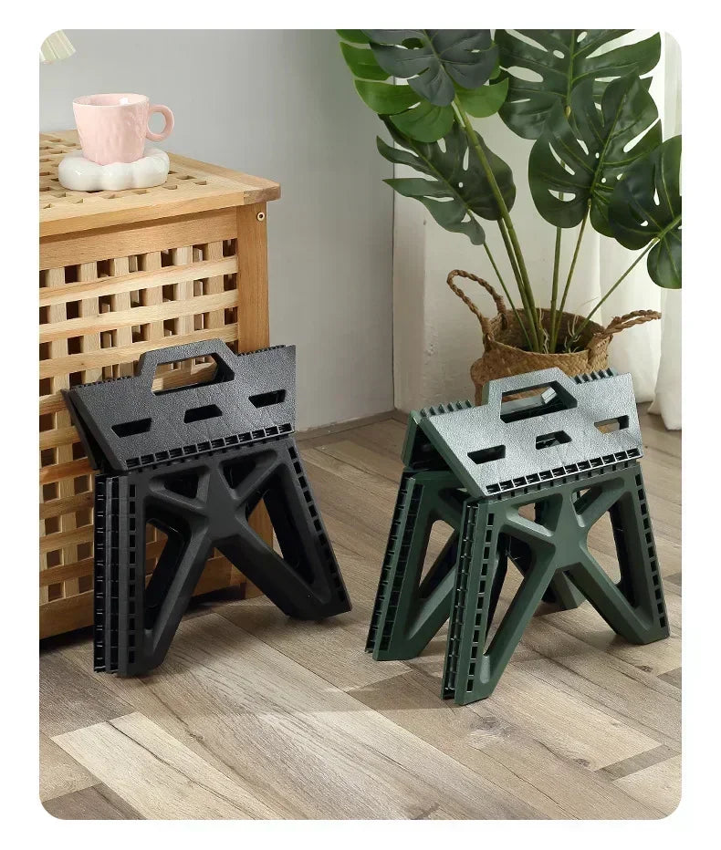 Portable Folding Stool Chair Multiple Uses Load Bearing Durable