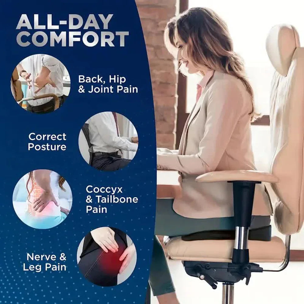 U-Shaped Memory Foam Seat Cushion – Tailbone & Back Relief Memory Foam Seat Cushion Zpaxo