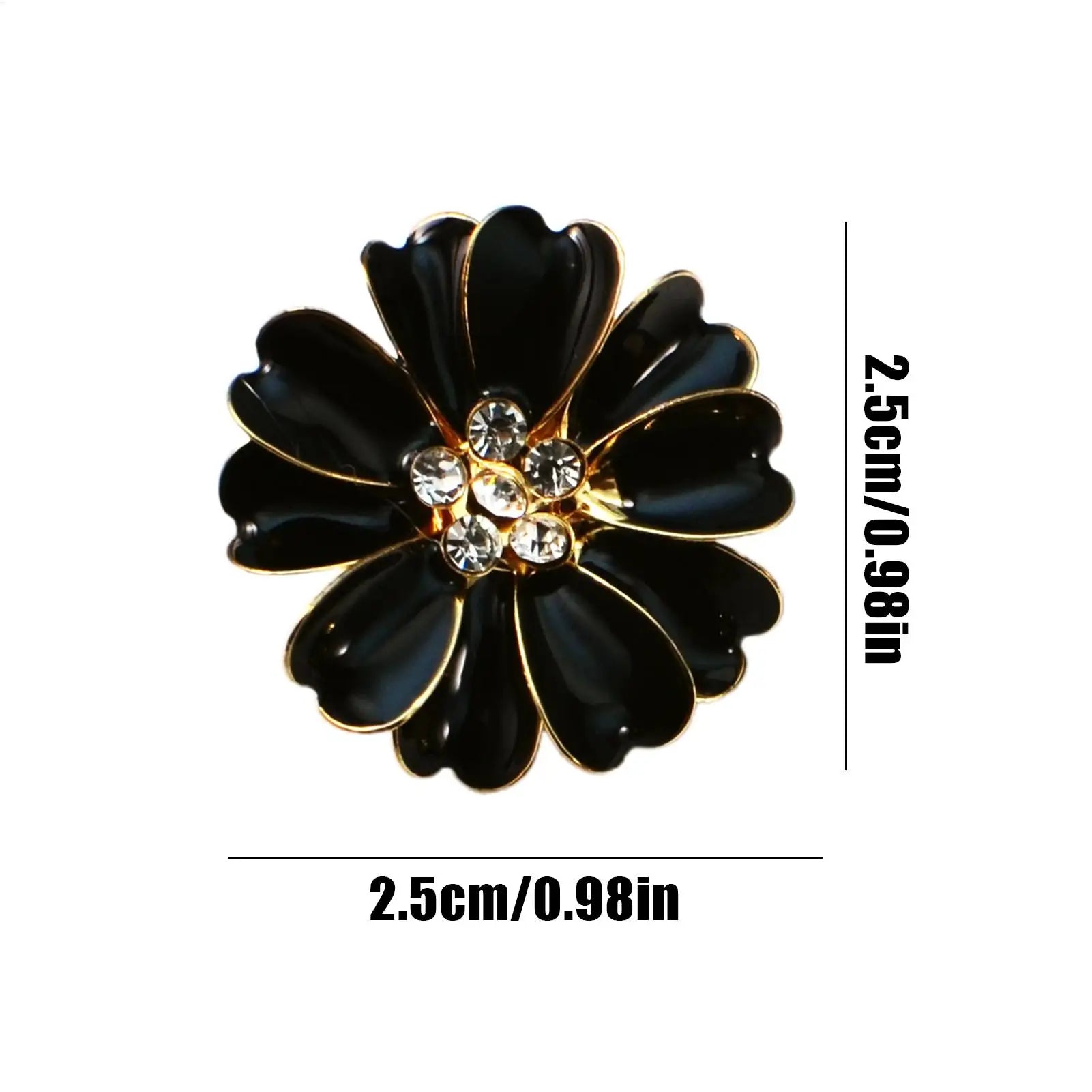 Rhinestone Flower Button Covers Decoration Jeans Dress Shirt Clothing