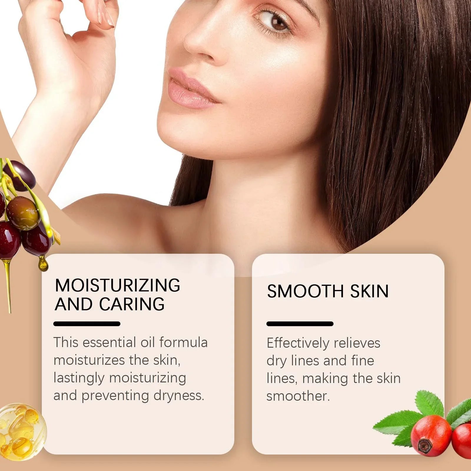 Squalane Rosehip Face Oil – Firming, Anti-Aging & Moisturizing Facial Care Oil Zpaxo