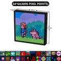 LED Pixel Screen Display Night Light Bluetooth Smart APP LED Panel Display Frame For Gaming Room Decoration Christmas Gift Zpaxo USB Plug 64x64